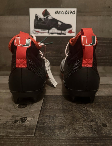 Miami Hurricanes Team Issued Adidas SM Adizero Impact Football Cleats Size 14