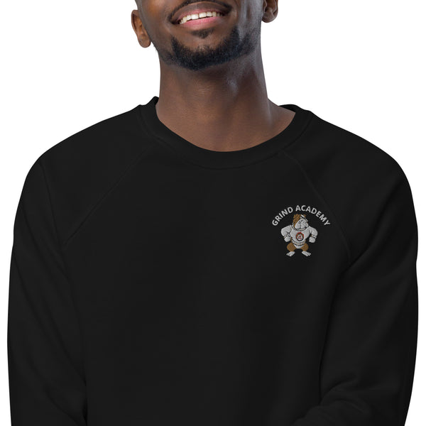 Grind Academy Atomic Dawgs Unisex organic raglan sweatshirt