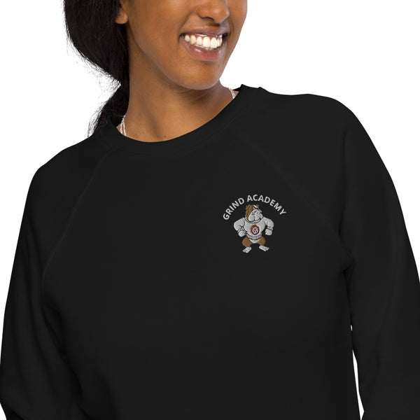 Grind Academy Atomic Dawgs Unisex organic raglan sweatshirt